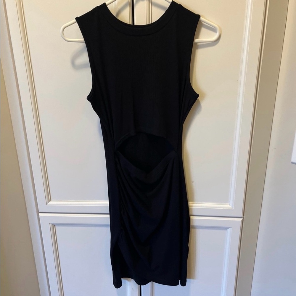 Black Sleeveless Cutout Bodycon Dress